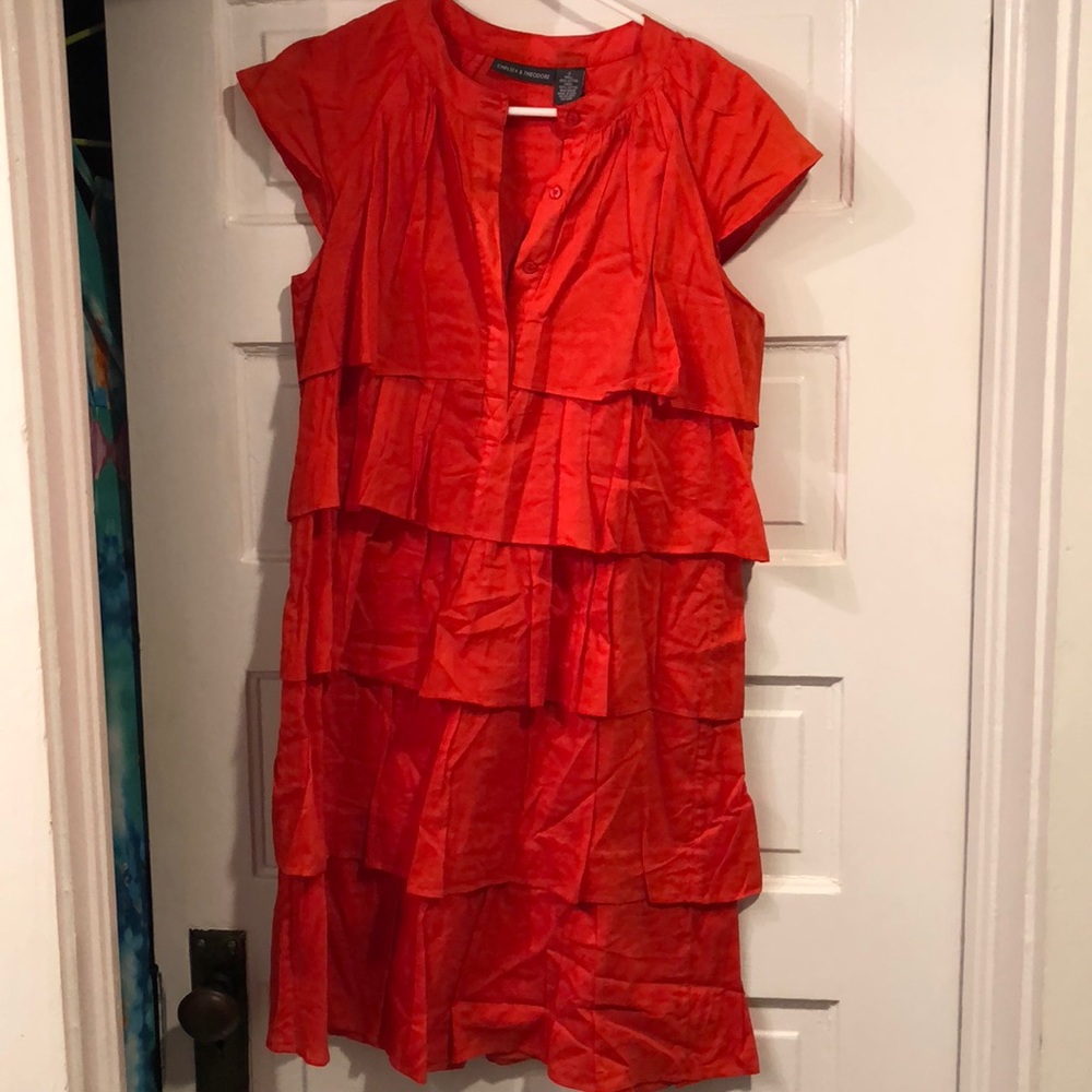 Chelsea & Theodore Size Small Orange Dress